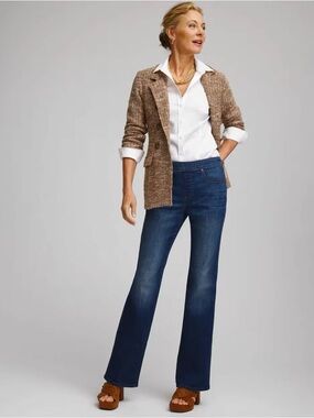 Chico's Pull On Slim Boot Jeans